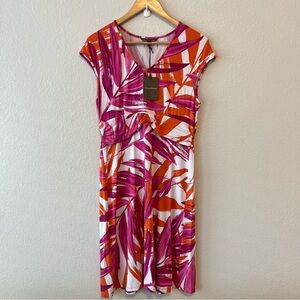 Tommy Bahama Pink and Orange V-Neck Sundress